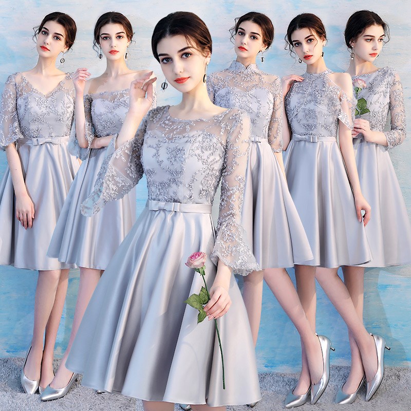 Bridesmaid Dresses 2019 summer new pattern Sister group have cash less than that is registered in the accounts grey Large Show thin wedding graduation Evening dress Dressin the Women's clothing/Boutique , Wedding/Cheongsam/Formal dress , Formal dress/Evening category - from Buy2taobao.com to provide professional Taobao agent buy service