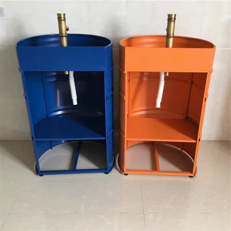 logo Iron art Retro Industrial wind TOILET circular Oil drum Wash basin combination Floor type Column Wash stationin the Decoration main material , Toiletries , Wash basin , Pedestal Basin category - from Buy2taobao.com to provide professional Taobao agent buy service
