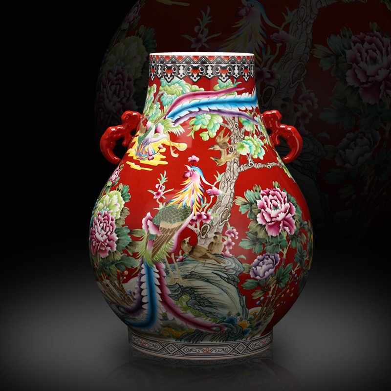Jingdezhen Ceramics Enamel Pastel Hand drawn Courtship Longer vase Decoration a living room Study Arts and Craftsin the Arts and crafts , Other features crafts category - from Buy2taobao.com to provide professional Taobao agent buy service