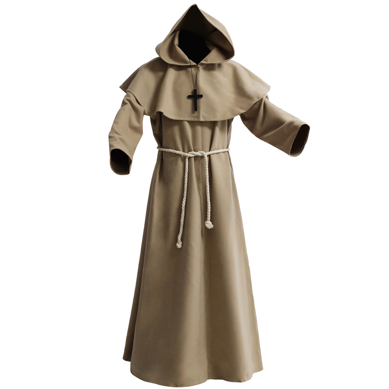 士长袍万圣节cos套装巫师服带帽斗篷披风修中世纪僧侣厚毛呢服装|ruв категории плесень играть/Аниме/вокруг/cos/настольные игры, Косплей одежды/реквизит/услуги, Косплей мужской одежды - от Buy2taobao.com для оказания профессиональной услуги покупки агента Taobao