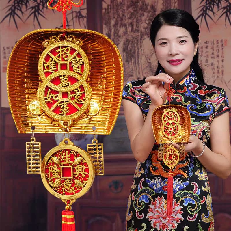 簸箕畚斗挂饰金元宝鞭炮辣椒串节庆挂件乔迁新房中国结居家装饰在类目 特色手工艺, 地区民间特色手工艺, 中国结中 - 来自Buy2taobao.com提供专业的淘宝代购服务