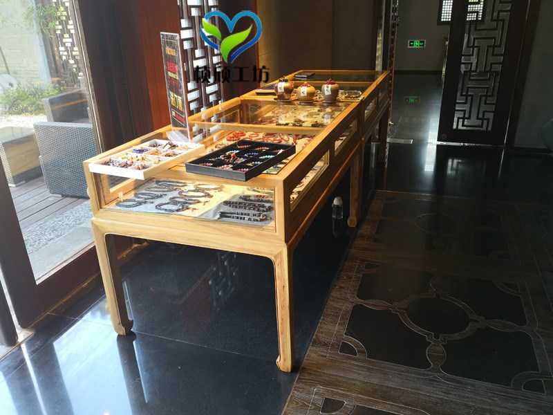 展示柜老榆木新中式实木珠免漆文玩玻璃柜台原木安装灯带镇店之宝|msdalam kategori Perniagaan/perabot pejabat, rak/Showcase, pameran Fine/Showcase - dari Buy2taobao.com untuk memberikan perkhidmatan ejen Taobao profesional membeli