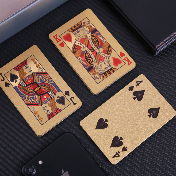 Gold foil poker Luxury gold color poker advertisement Plastic waterproof PVC washing poker 1in the Play mode/Anime/Periphery/cos/Board games , Chess/Board games , Poker category - from Buy2taobao.com to provide professional Taobao agent buy service