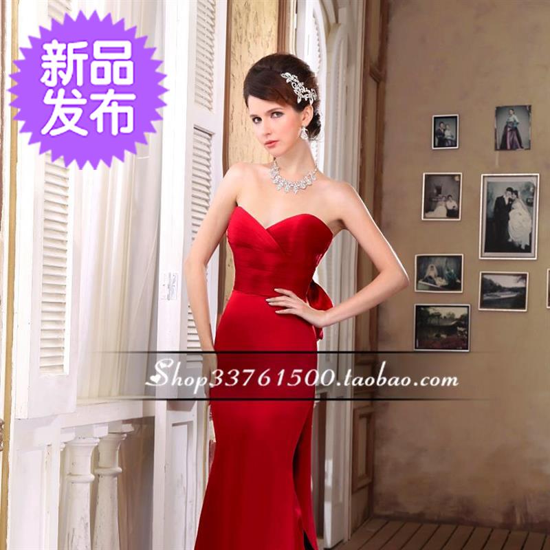 新娘敬酒宴会v领鱼尾裙晚礼服吊带修身敬酒服a抹胸简约婚纱女酒红在类目 女装/女士精品, 婚纱/旗袍/礼服, 礼服/晚装中 - 来自Buy2taobao.com提供专业的淘宝代购服务