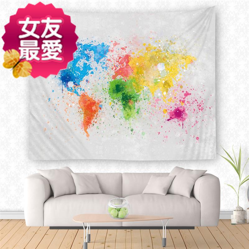 世界地图挂布挂毯挂画隔断装饰布桌布沙滩巾沙发巾床头墙壁背景在类目 居家布艺, 挂毯/壁毯中 - 来自Buy2taobao.com提供专业的淘宝代购服务