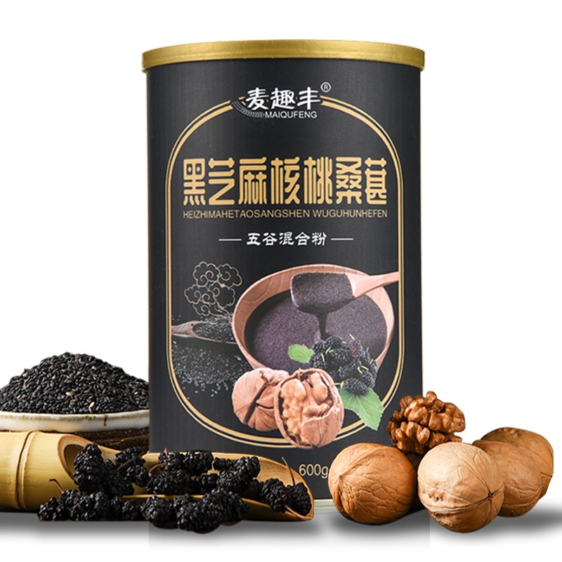 3罐组合装 黑芝麻核桃桑葚粉黑豆粉五谷杂粮零添加600g*3在类目 咖啡/麦片/冲饮, 天然粉粉食品中 - 来自Buy2taobao.com提供专业的淘宝代购服务