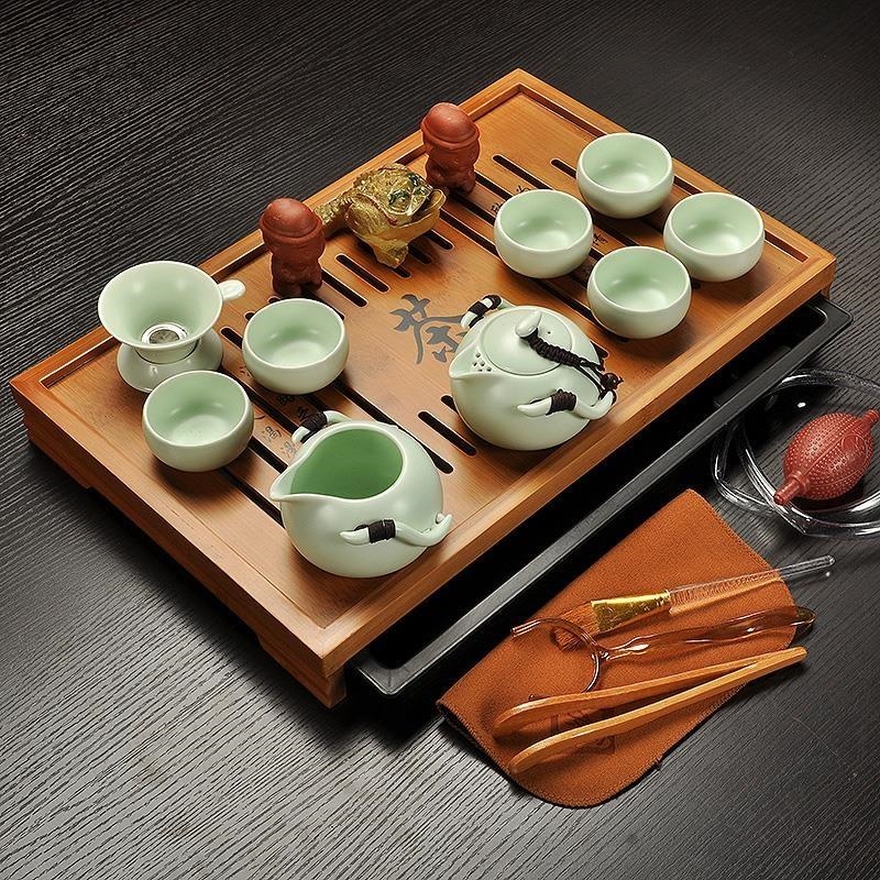 。简约大容量陶瓷茶具套装家用茶几茶盘白瓷一套功夫茶古典杯具祥在类目 餐饮具, 茶具, 整套茶具中 - 来自Buy2taobao.com提供专业的淘宝代购服务
