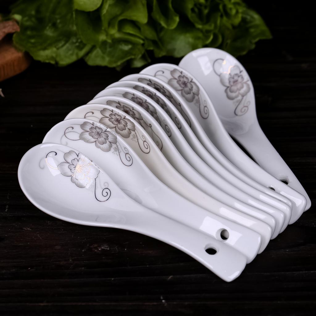 Jingdezhen New products 10 A little spoon household ceramics Bone a soup spoon Soup spoon ladle Spoon Microwave Ovenin the Tableware , Tableware , Matching porcelain , Spoon/Spoon  category - from Buy2taobao.com to provide professional Taobao agent buy service