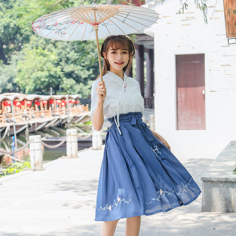 Summer wear Improvement ancient costume Hanfu student Little 150cm Sweet fairy daily element fresh suitin the Women's clothing/Boutique , Costume/National costume/Stage costumes , National costume/Costumes category - from Buy2taobao.com to provide professional Taobao agent buy service