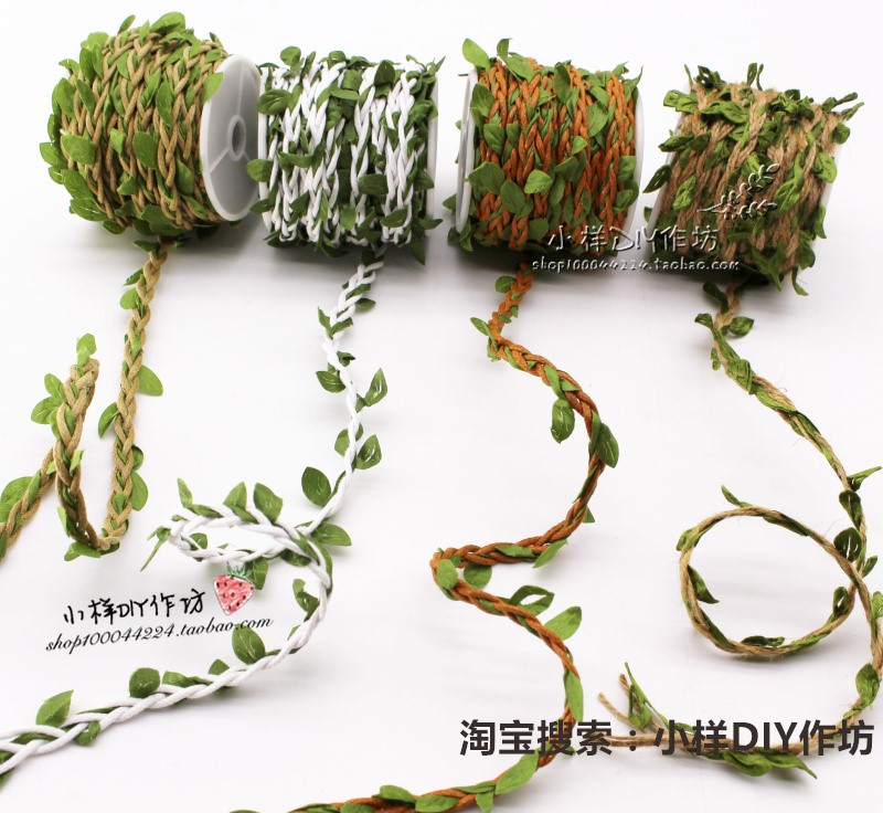 手工蜡线布假树叶仿真藤条DIY绳子缠管子装修饰麻绳吊顶10米包邮|ruв категории домашний ткань, швейная diy материалов, инструментов и готовой продукции, швейная diy аксессуары/аксессуары/аксессуары, канат - от Buy2taobao.com для оказания профессиональной услуги покупки агента Taobao