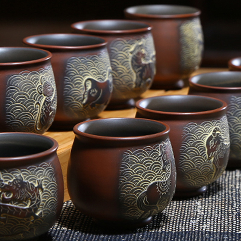 Milo Qinzhou Nixing pottery Pure handwork teacup 12 Lunar New Year Cup teacup Home Office personalin the Tableware , Tea set , Cup category - from Buy2taobao.com to provide professional Taobao agent buy service