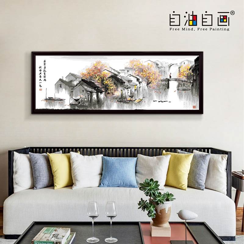 数字油画diy 大幅江南水乡卧室手绘风景山水装饰画 客厅|msdalam kategori Aksesori rumah, lukisan hiasan, DIY/Lukisan digital - dari Buy2taobao.com untuk memberikan perkhidmatan ejen Taobao profesional membeli