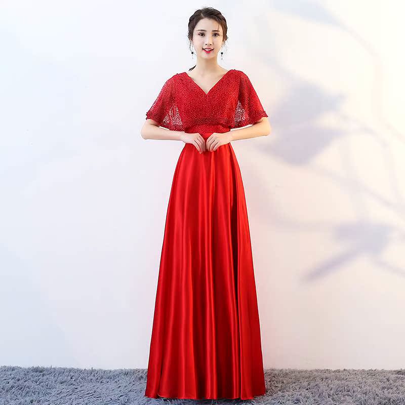 晚礼服女2018主持人春夏宴会礼服大合唱礼服合唱团演出服年会新款|ruв категории Женская одежда, Cвадебные платья, платье/вечернее платье - от Buy2taobao.com для оказания профессиональной услуги покупки агента Taobao