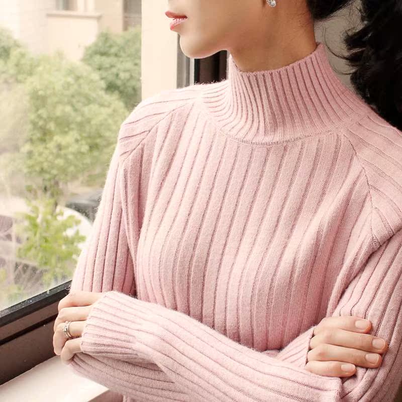 半高领套头毛衣女2018秋冬新款宽松针织衫长袖上衣百搭加厚打底衫在类目 女装/女士精品, 毛衣中 - 来自Buy2taobao.com提供专业的淘宝代购服务