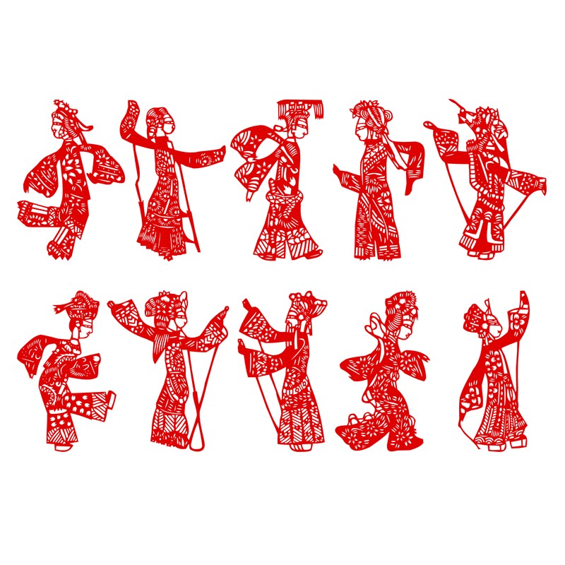 tradition Hollow The paper-cut window Shaanxi A shadow puppet China characteristic Arts and Crafts kindergarten Paper quality Sticker Decorative paintingin the Festive supplies/Gift , Hi word/Paper cut/Sticker category - from Buy2taobao.com to provide professional Taobao agent buy service