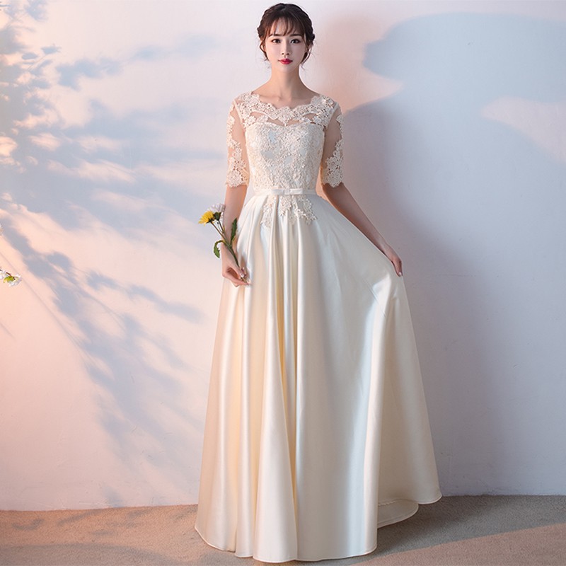 UR丽乐町宴会晚礼服女2019夏季新款高贵优雅长款中袖主持人名媛聚|msdalam kategori Butik wanita / wanita, perkahwinan/Cheongsam/pakaian, pakaian/malam - dari Buy2taobao.com untuk memberikan perkhidmatan ejen Taobao profesional membeli