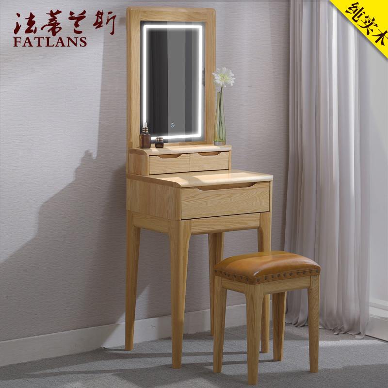 純實木帶燈40-45-50-60-70-80-90cm橡木原木小戶型mini小梳妝台鏡在類目 尿片/洗護/餵哺/推車牀, 兒童房/桌椅/傢俱, 成套桌椅中 - 來自Buy2taobao.com提供專業的淘寶代購服務