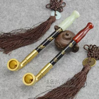 传统手工烟斗 老式烟袋锅旱烟袋 黄铜烟锅实木烟杆玛瑙烟嘴烟丝|ruв категории ZIPPO/швейцарский армейский нож/очки, курить, трубы - от Buy2taobao.com для оказания профессиональной услуги покупки агента Taobao