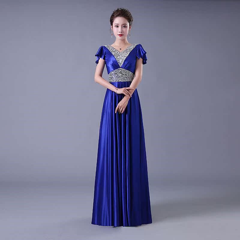 Evening dress 2018 banquet Noble grace adult Chorus costume longuette Show thin Annual meeting full dress new patternin the Women's clothing/Boutique , Wedding/Cheongsam/Formal dress , Formal dress/Evening category - from Buy2taobao.com to provide professional Taobao agent buy service