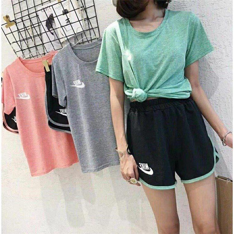 新款速干衣运动套装女夏季跑步健身瑜伽服宽松t袖短裤两件套|ruв категории движение/йога/фитнес/фанаты товаров, йога, йога одежда - от Buy2taobao.com для оказания профессиональной услуги покупки агента Taobao