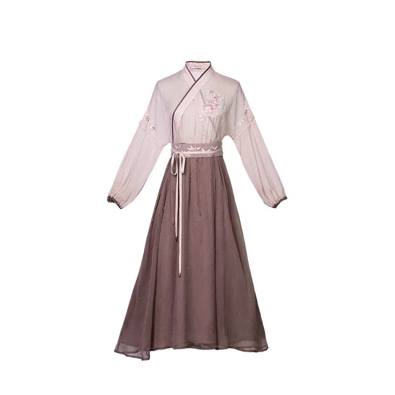 鹿韵记汉服元素阮籍女改良交领绣花高腰襦裙原创汉套装春季新品|msdalam kategori Butik wanita / wanita, pakaian/pakaian kebangsaan/peringkat pakaian, pakaian kebangsaan/pakaian - dari Buy2taobao.com untuk memberikan perkhidmatan ejen Taobao profesional membeli