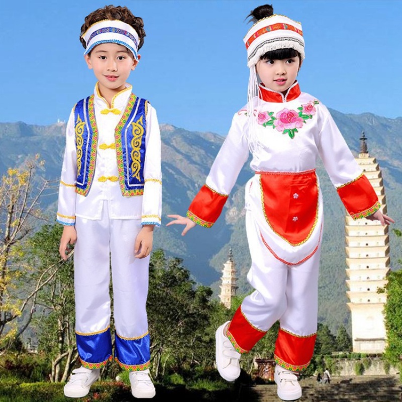 children Ethnic minority clothing Boy girl Child a juvenile Bai nationality Jing Dance Costume costumein the Arts and crafts , Minority handicrafts , Jing category - from Buy2taobao.com to provide professional Taobao agent buy service