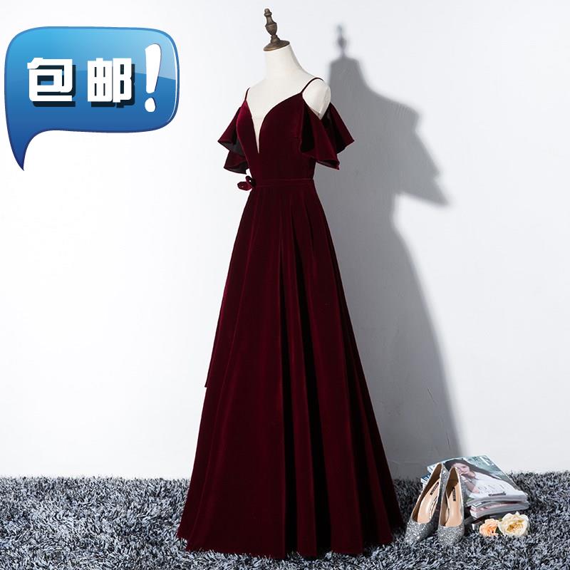 主持人敬酒服2019紅色宴會吊帶新3娘顯瘦結婚禮服裙氣質年會新款在類目 女裝/女士精品, 婚紗/旗袍/禮服, 禮服/晚裝中 - 來自Buy2taobao.com提供專業的淘寶代購服務