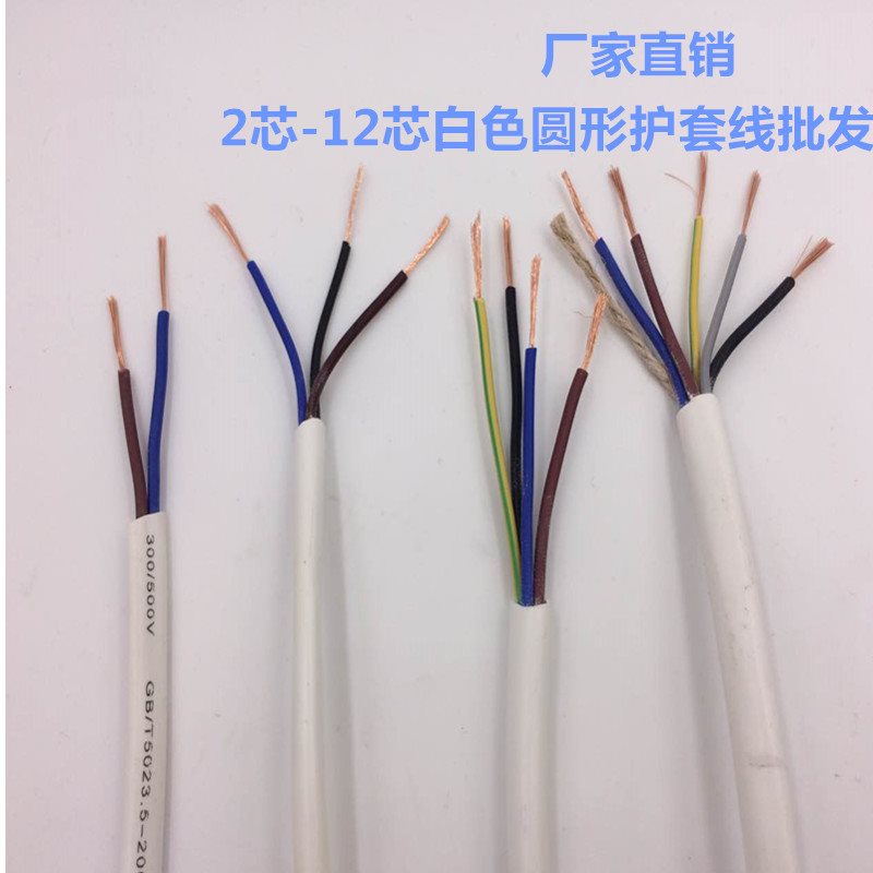 2019新款电线RVV2 3 4 5芯0.5/0.75/1平白色圆形护套线空心型控。在类目 电子/电工, 电线, 护套线中 - 来自Buy2taobao.com提供专业的淘宝代购服务