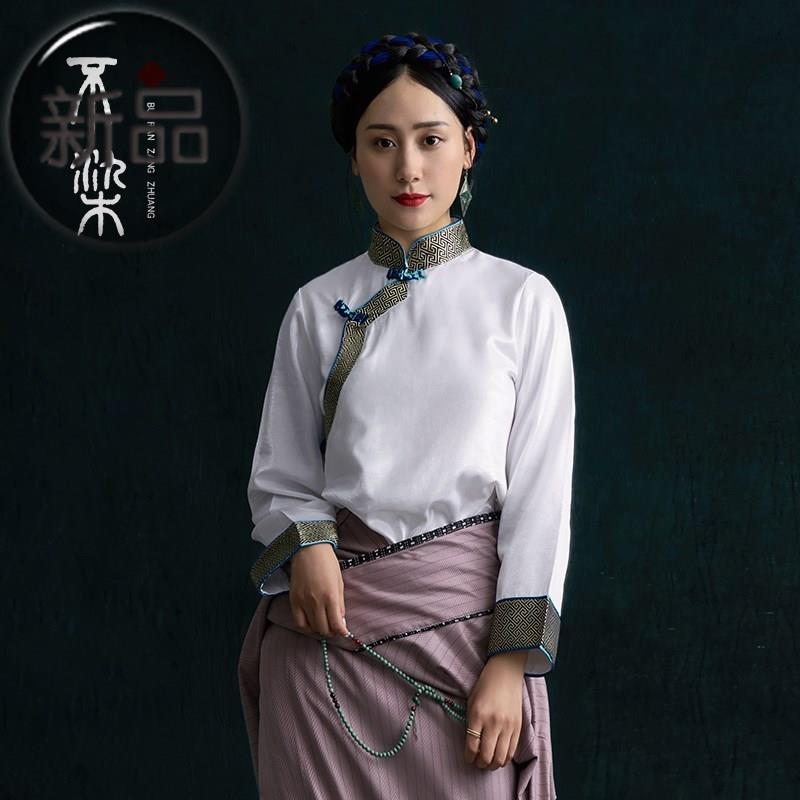 汉服女上衣单件女藏装藏式百搭白色上衣唐装汉服Q演出服装|ruв категории Женская одежда, костюм/национальная одежда/театр костюм, костюм/китайский стиль одежды, пальто - от Buy2taobao.com для оказания профессиональной услуги покупки агента Taobao