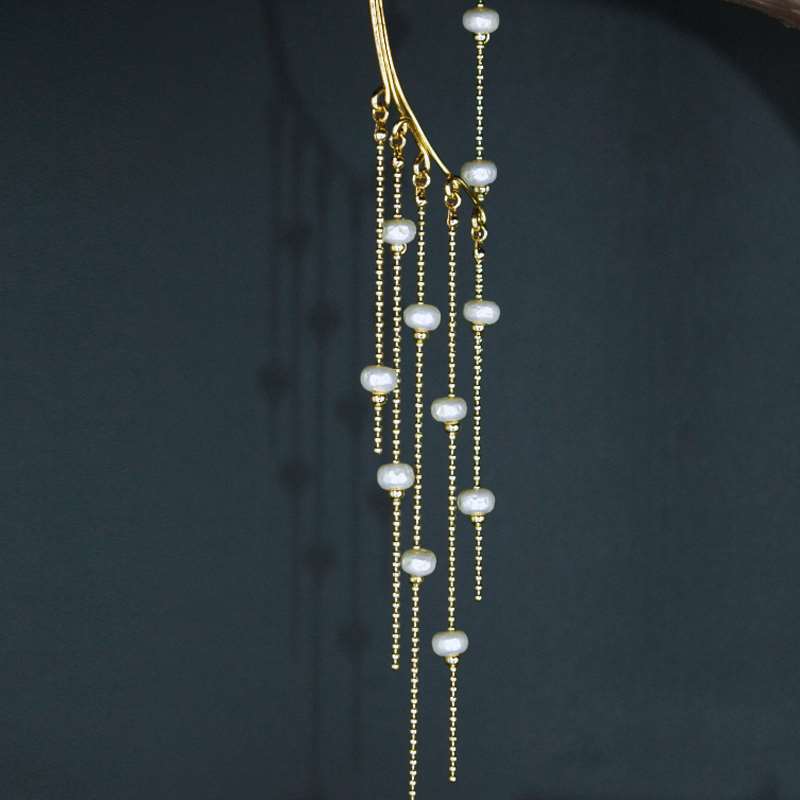 BING temperament Baroque Pearl tassels Earrings spirit Earloop Ear clip No Pierced ears Jewelryin the Accessories/Fashion Jewelry, Earring , Earring category - from Buy2taobao.com to provide professional Taobao agent buy service