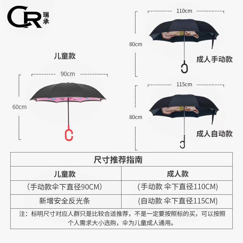 小学生反向自动雨女晴雨两用长柄免持式汽车儿童折叠男在类目 居家日用, 伞/雨具/防雨/防潮, 伞中 - 来自Buy2taobao.com提供专业的淘宝代购服务