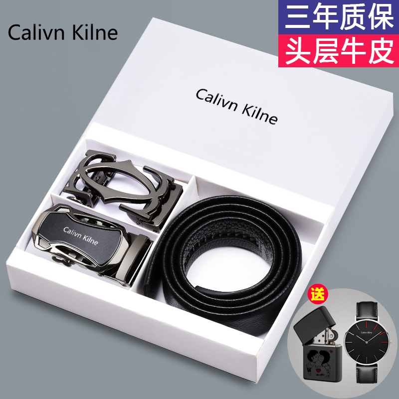 CK正品皮带男真皮自动扣年轻人韩版简约百搭潮人男士纯牛皮裤腰带|ruв категории Аксессуары, пояс/пояс/пояс - от Buy2taobao.com для оказания профессиональной услуги покупки агента Taobao
