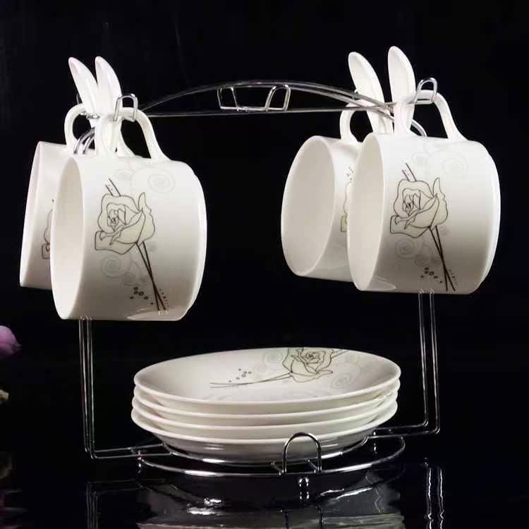 European style Ceramic cup Coffee Cup Set high-grade Phnom Penh Originality 4 Set of parts Bone china coffee cup and saucer Shelfin the Tableware , Coffee , Mug category - from Buy2taobao.com to provide professional Taobao agent buy service