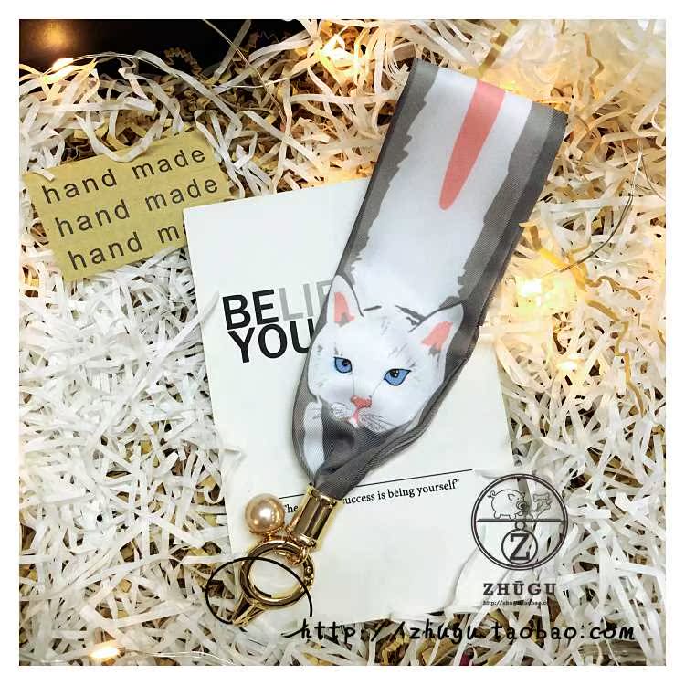 动物系列猫咪珍珠丝巾手机挂绳女款绳吊绳子短款手绳手腕绳日韩女|ruв категории Цифровые аксессуары, аксессуары для мобильных телефонов, аксессуары для мобильных телефонов, мобильный телефон/телефон цепь - от Buy2taobao.com для оказания профессиональной услуги покупки агента Taobao