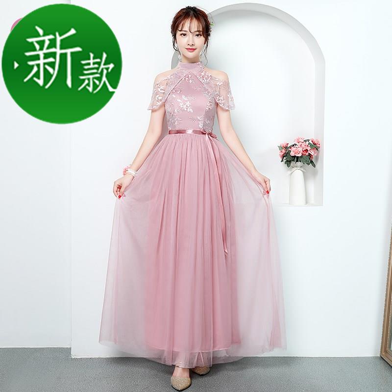 伴娘礼服女2019灰色韩版秋姐妹团伴娘服长款新款显瘦一字肩连衣裙|ruв категории Женская одежда, Cвадебные платья, платье/вечернее платье - от Buy2taobao.com для оказания профессиональной услуги покупки агента Taobao