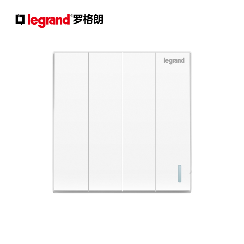 TCL罗格朗K8仕典玉兰白开关插座四开双控带荧光墙壁开关四开双控|msdalam kategori elektronik/Electrician, Tukar, suis kawalan Dual - dari Buy2taobao.com untuk memberikan perkhidmatan ejen Taobao profesional membeli