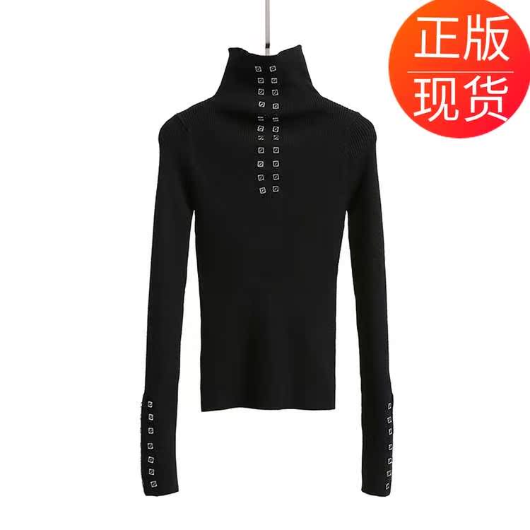 High collar black knitting Base coat 2019 Spring and autumn season new pattern Self cultivation thickening Versatile jacket Sense of design A small minorityin the Women's clothing/Boutique , Sweaters category - from Buy2taobao.com to provide professional Taobao agent buy service