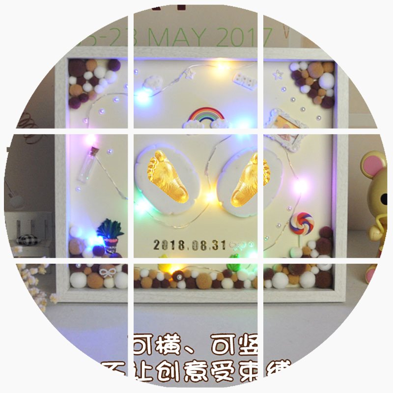 婴儿手足印新生的宝宝手脚印泥创意纪念品满月百天礼物一周岁|msdalam kategori Toy/bayi/teka-teki/blok bangunan/model, Baby Ji Nianpin/Produk peribadi, tapak kaki tangan - dari Buy2taobao.com untuk memberikan perkhidmatan ejen Taobao profesional membeli
