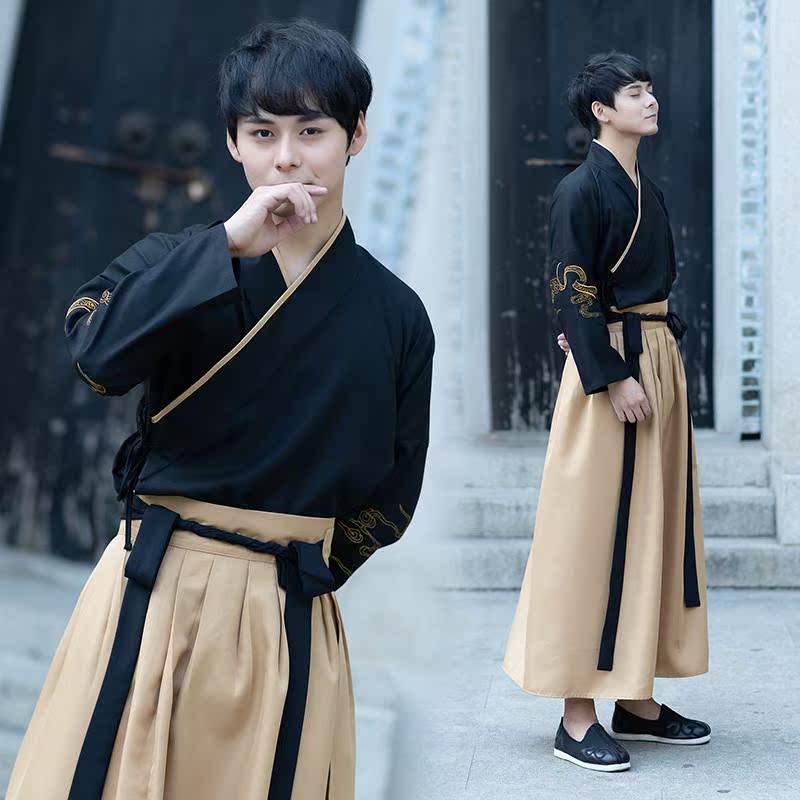 spring and autumn New products ancient costume Improvement men's wear Hanfu jacket Ruskirt Martial Arts School uniforms perform Community servicein the Men's clothing, National costume category - from Buy2taobao.com to provide professional Taobao agent buy service