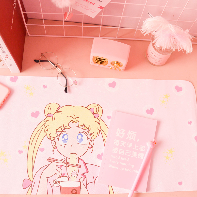 9.9包郵Y軸少女心鼠標墊美少女戰士心卡通超大學生寫字墊電腦桌鼠在類目 電腦硬件/顯示器/電腦周邊, 電腦周邊, 鼠標墊/貼/腕墊中 - 來自Buy2taobao.com提供專業的淘寶代購服務