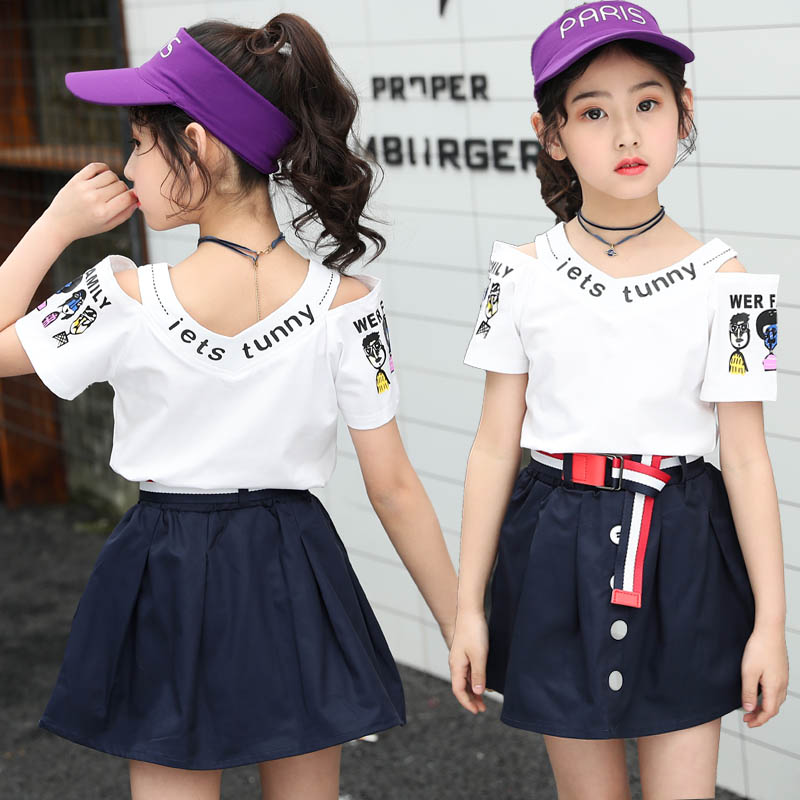 女童夏裝套裝裙2019新款兒童裝洋氣韓版短袖夏季中大童時髦潮衣服在類目 童裝/嬰兒裝/親子裝, 套裝中 - 來自Buy2taobao.com提供專業的淘寶代購服務