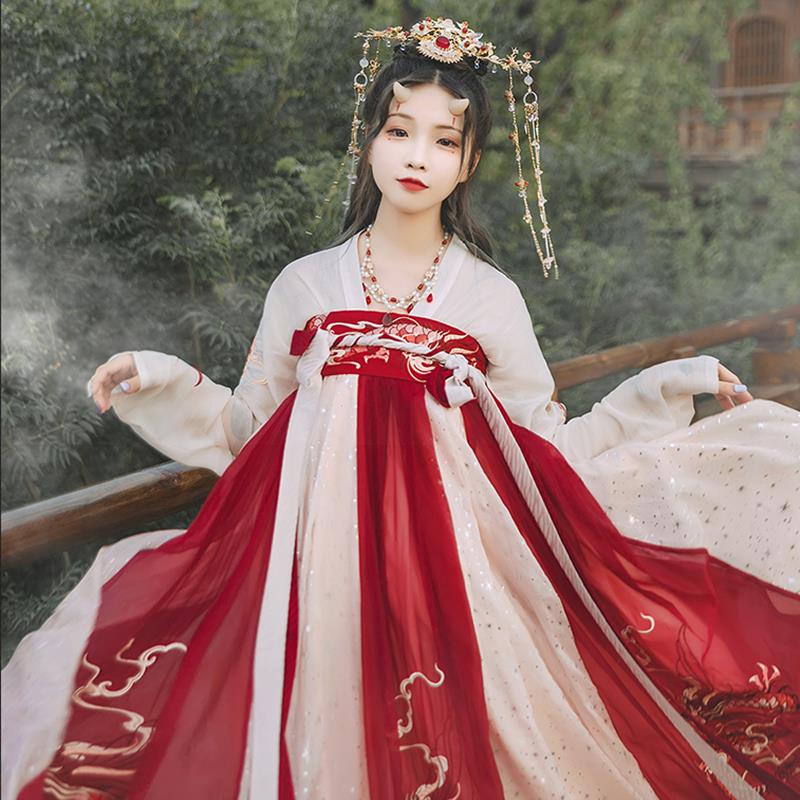 重工新款女学生龙母夜弦歌大袖交领齐胸襦裙龙纹汉服绣花汉元素服|ruв категории Женская одежда, костюм/национальная одежда/театр костюм, национальная одежда/этап погрузки - от Buy2taobao.com для оказания профессиональной услуги покупки агента Taobao