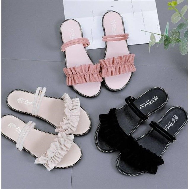 Two wear Sandals Flat bottom Toe Beach shoes 2019 summer new pattern Korean Edition Versatile Sandals Soft sister student slipperin the Men's Shoes, Sandals category - from Buy2taobao.com to provide professional Taobao agent buy service