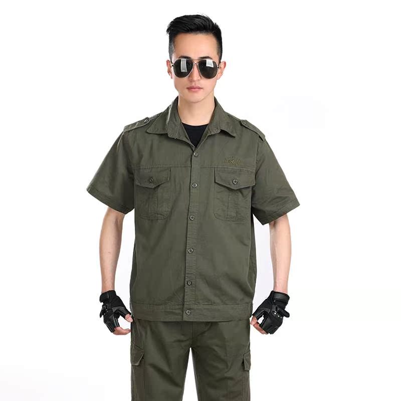 迷彩工作服纯棉男薄款套装汽修耐磨透气防烫劳保短袖夏季电焊工装|msdalam kategori Pakaian Lelaki, menetapkan, seragam Tooling - dari Buy2taobao.com untuk memberikan perkhidmatan ejen Taobao profesional membeli