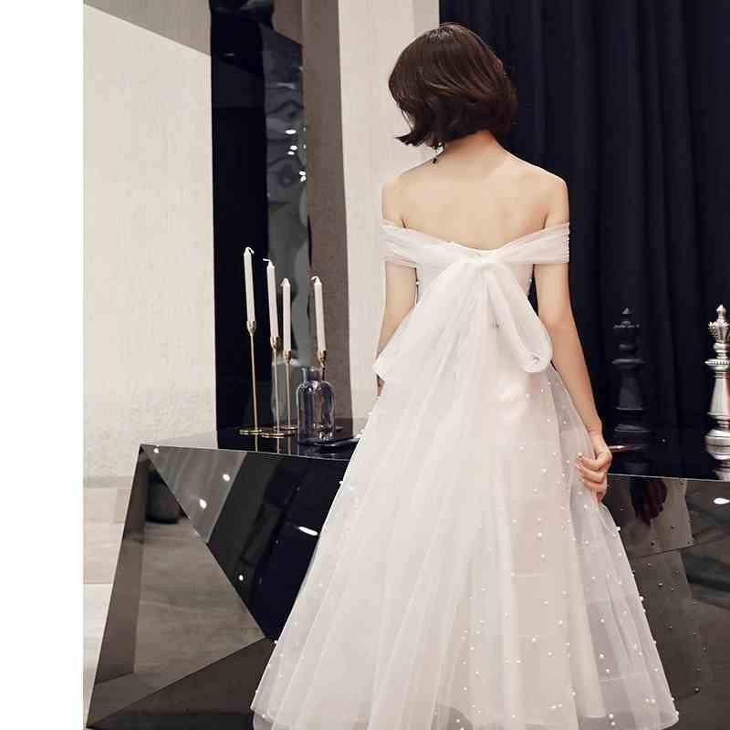 很仙的晚礼服女2019仙女仙气梦幻一字肩小礼服白色系公主宴会气质|ruв категории Женская одежда, Cвадебные платья, платье/вечернее платье - от Buy2taobao.com для оказания профессиональной услуги покупки агента Taobao