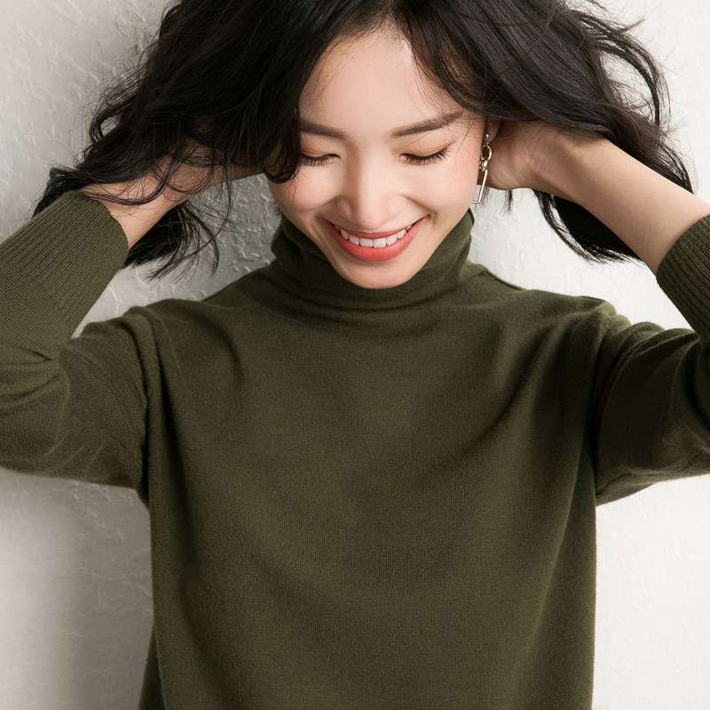 高领毛衣女秋冬加厚打底套头修身堆堆领毛衣女针织衫长袖大码宽松在类目 女装/女士精品, 毛针织衫中 - 来自Buy2taobao.com提供专业的淘宝代购服务