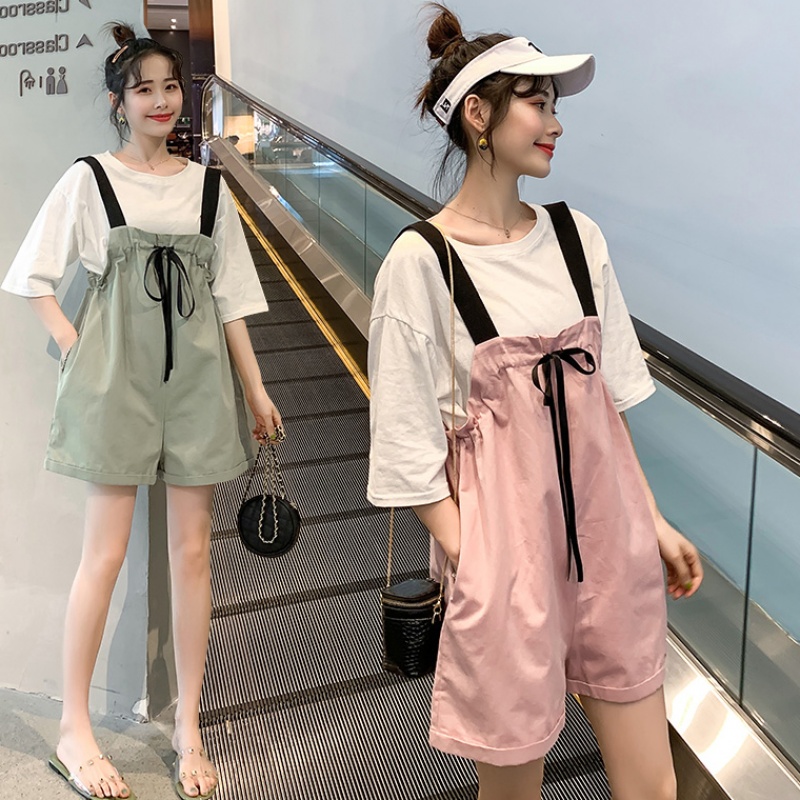 pregnant woman rompers Summer wear Thin section Exorcism shorts Korean Edition Large Easy Casual pants summer pregnant woman fashion suitin the Maternity/Maternal supplies/Nutrition , Maternity Pants/Prop belly pants, Pregnant Bib category - from Buy2taobao.com to provide professional Taobao agent buy service