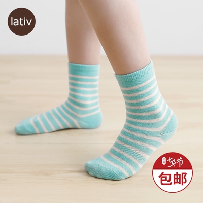 lativ诚衣 条纹中筒袜1双装打底休闲舒适袜子2020夏季新款 童装