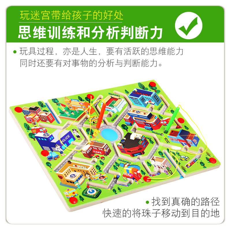 儿童益智玩具3-4-6周岁磁走珠迷宫男孩专注力训练女孩智力游戏|ruв категории игрушка/коляска/головоломка/блоки/модель, Разблокировать/лабиринт/кубик Рубика/умная игрушка, лабиринт класса - от Buy2taobao.com для оказания профессиональной услуги покупки агента Taobao