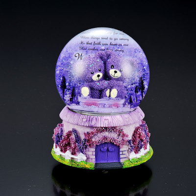 七夕情人节水晶球音乐八音盒雪花送男女生闺蜜小朋友同学生日礼物